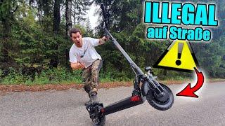 Dieser E SCOOTER hat ne WHEELIE BAR und ist GELÄNDE TAUGLICH! (55 Km/h ohne tuning) - Eleglide D1