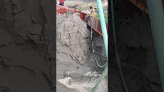 Sand unload from small ship #shahin360 #construction #waterpump #sandcarrier