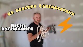 Wohnzimmer Renovierung #3 die ersten Rigips Platten werden verarbeitet/ Strom=Lebensgefahr