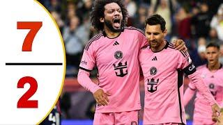 Messi Super Hattrick in 5 Minutes️Inter Miami vs Toronto 7/2 -Marcelo Debut- Highlights &All Goals