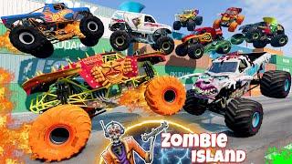 Monster Jam Zombie Island Compilation #4 | Racing, Freestyle, and High Speed Jumps