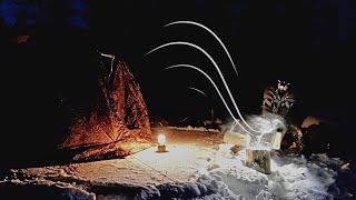 Winter Windstorm Hits Extreme Hot Tent. Alone and Cozy