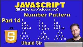 Number Pattern Program in Javascript | Number Pyramid Pattern in Javascript