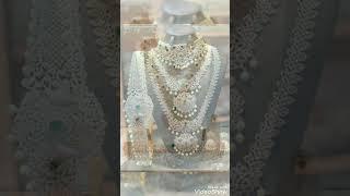 white stone bridal wedding jewellery//bridal jewellery set for lehenga look//bridal Jewellery  2023