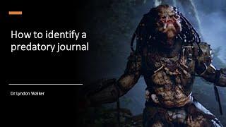 How to identify a predatory journal