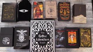 My creepy tarot decks for Halloween flipthrough