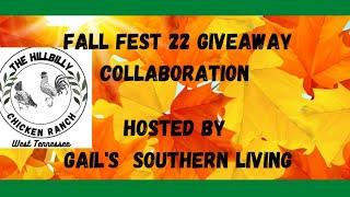 #fallfest22giveaway -Hosted by Gail's Southern Living