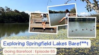 Going barefoot: Ep 65 | cr@zy baref**t lady having fun at the lake | New place new surroundings