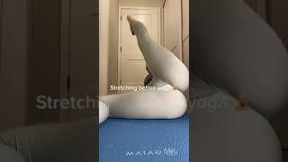 Female stretching in leggings for yoga #stretchinginleggingsforyoga #shorts