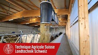 Automatisches System für das Füttern von Gras, Heu sowie Mischrationen und das Einstreuen  von Stroh