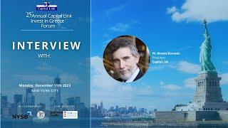 2023 25th Annual Capital Link Invest In Greece Forum | Interview with Mr. Nicolas Bornozis