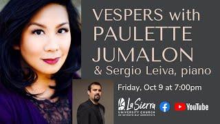 Vespers with Paulette Jumalon