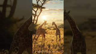 AI Art2: ADORABLE Baby Giraffes Play in Golden Savanna Sunrise! | Wan2.1-T2V-14B