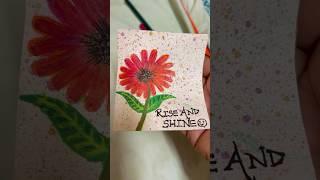 Easy watercolor flower. ️ #shorts #doodle #art