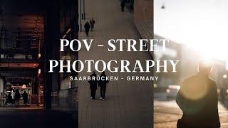 POV Sunset Street Photography | with camera settings | Saarbrücken, Germany