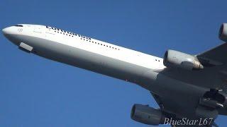 Lufthansa Airbus A340-600 (D-AIHP) takeoff from HND/RJTT (Tokyo - Haneda) RWY 34R