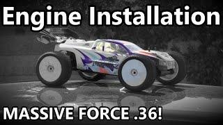 Installing .36 SIZE NITRO ENGINE Into RC Truggy! | How to Assemble & Install Nitro Engine