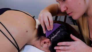 REAL life ASMR Spa on @MadPASMR  [hair pulling, scalp check, soft spoken triggers]