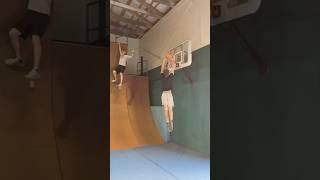 14ft Wall  Slam Dunk  #trickshotninja #ninjawarrior #basketball #overcomingobstacles