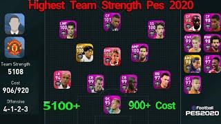 Highest Team Strength In Pes 2020 Mobile।। Pes 2020 Mobile 5000 Team Strength