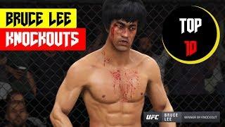 Top 10 Bruce Lee Knockouts (EA Sports UFC 3)  - Crazy UFC 