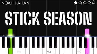 Noah Kahan - Stick Season | EASY Piano Tutorial