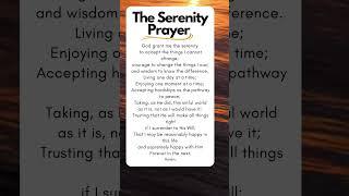 The Serenity Prayer #serenity #prayerforpeace #jesuschrist