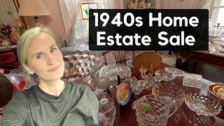 1940s Home Estate Sale unveils 75 years of collectibles, Shop with me!