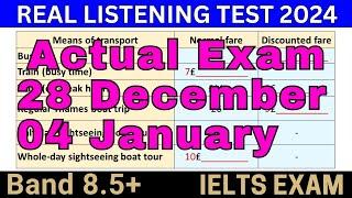 28 DECEMBER 2024 & 04 JANUARY 2025 IELTS LISTENING TEST WITH ANSWERS | IDP