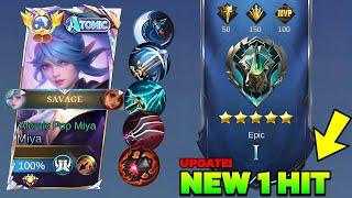 MIYA 1 HIT SAVAGE!! NEW SEASON BEST BUILD AND EMBLEM GLOBAL MIYA 2024!! - mobile legends