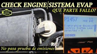 Auto con check engine y codigo de sistema EVAP (fuga en el sistema)