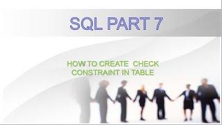 how to create check constraints in sql table