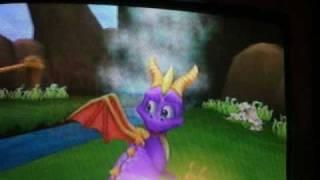 a Close up on Spyro,Ember,Flame