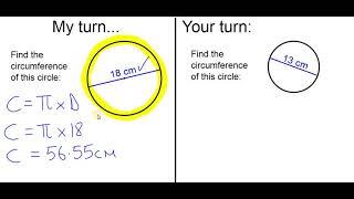 Calculating the circumference of a circle when we are given the diameter