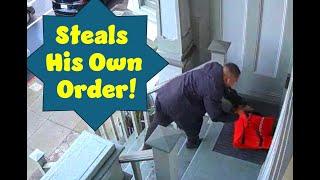 DoorDash Dasher Steals his Own Delivery in Broad Daylight