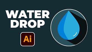 Flat Design Water Drop | Illustrator Tutorial