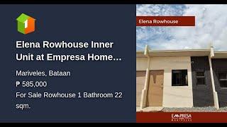 Elena Rowhouse Inner Unit at Empresa Homes Mariveles - RFO