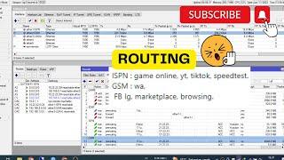 Routing Speedtest, Game, Youtube, Tiktok, Browsing