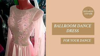 Pink ballroom dance dress