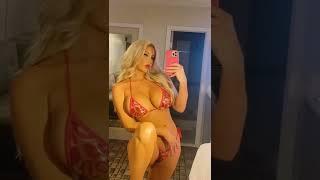 Nicolette Shea in her red bikini