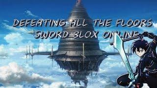 Defeating All Bosses | Sword Blox Online | Roblox