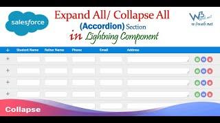 Create custom expand all/ collapse all for accordion section rows table based in lightning component