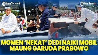 Momen Dedi Mulyadi Cagub Jabar Tetiba Naik kap Mobil Garuda Presiden Prabowo di Jalan Setelah Diajak