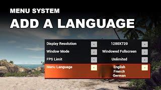 Unreal Engine 5.1/5.2 - Complete Menu system - Localization - Add a New Language