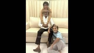 Actor Rajinikanth & his grandsons #rajinikanth #dhanush #yathra #shortsviral