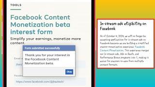 How to Apply Facebook Content Monetization Beta in 2025