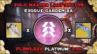 Solo Flawless Master Lost Sector - Exodus Garden 2A - Prismatic Hunter [Destiny 2]