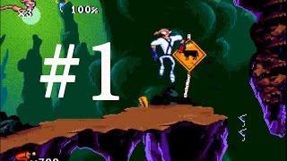 Earthworm Jim Прохождение Часть 1 (Ретро вечера с Сегой)