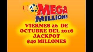 Resultados Mega Millions 26 Octubre 2018 $40 Millones de dolares Powerball en Español
