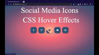 Social media buttons with amazing animation on hover [HTML and CSS TUTORIAL] for beginners